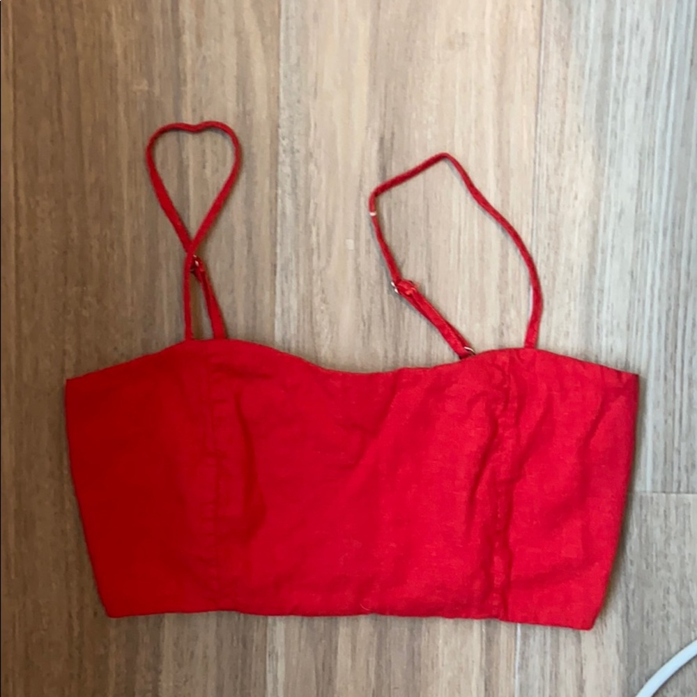 Red crop top